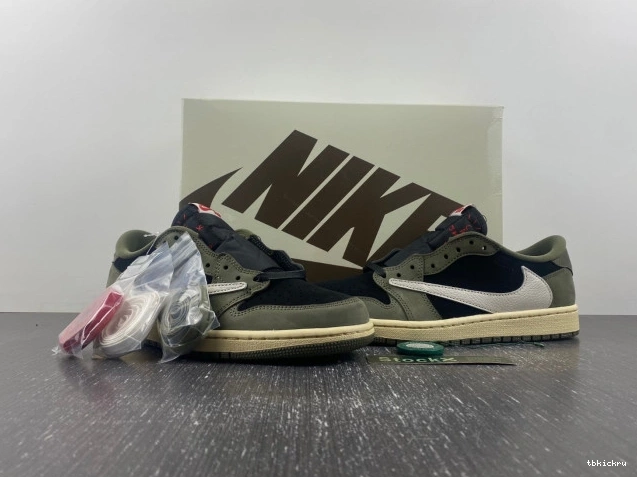Cheap TBkick LOW SCOTT 1 SP OLIVE' TRAVIS X DM7866-002 AIR JORDAN OG 'BLACK 0724